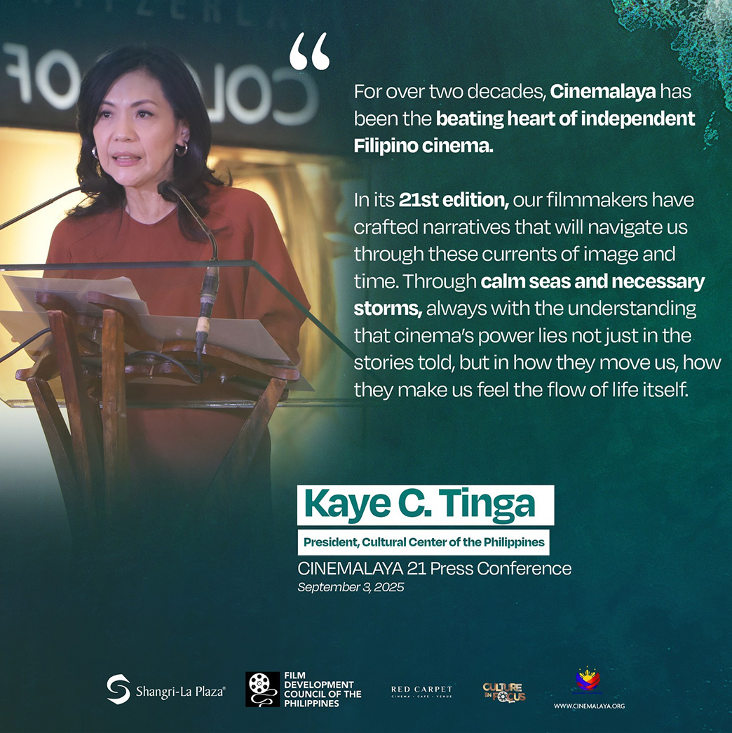 CCP President Kaye C. Tinga Charts Cinemalaya’s Course for its 21st Year