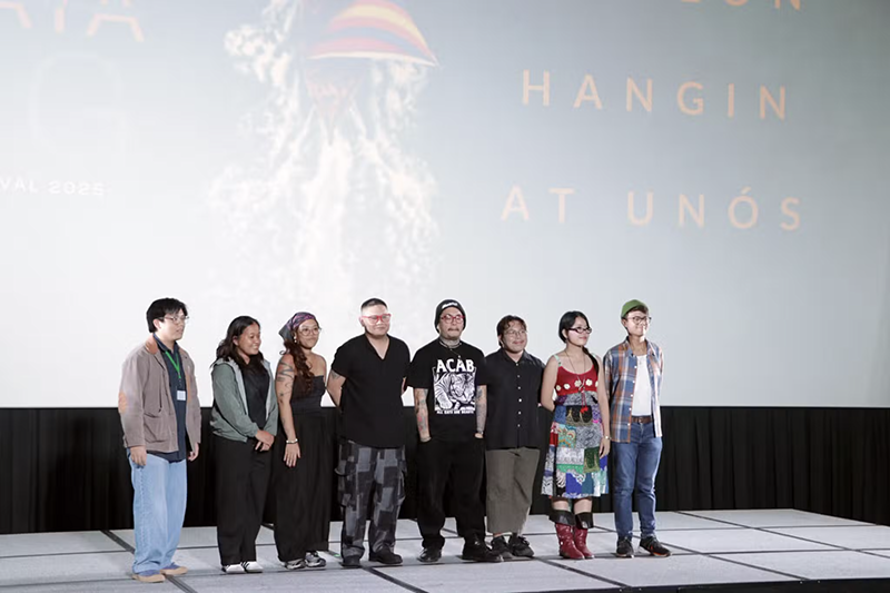 The directors of the short film entries of this year’s Cinemalaya pose for photos during the opening ceremony in Mandaluyong. Image: Courtesy of the Cultural Center of the Philippines