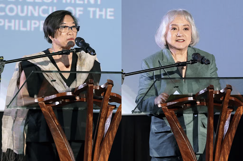 Cinemalaya deputy festival director Tess Rances and president Laurice Guillen during the festival’s opening ceremony at Shangri-La Mall in Mandaluyong on Friday, Oct. 3. Images: Courtesy of the Cultural Center of the Philippines