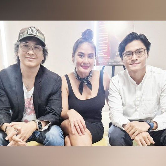 From left: Ely, Sue Prado and Esteban at the intimate interview held at the headquarters of 901 Studios, the film’s co-producer.