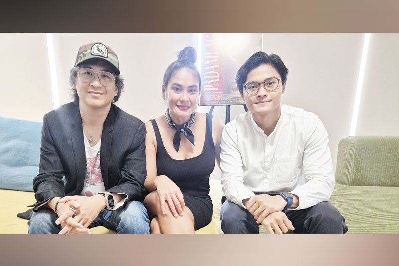 From left: Ely, Sue Prado and Esteban at the intimate interview held at the headquarters of 901 Studios, the film’s co-producer.