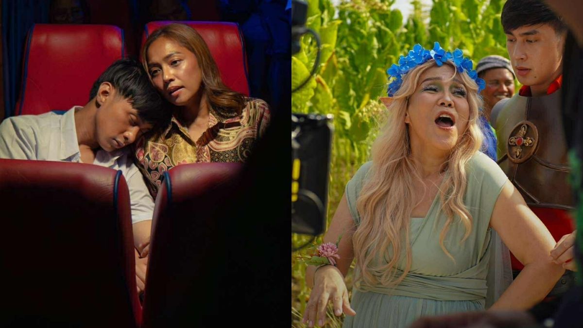 Rochelle Pangilinan (left) and Irma Adlawan (right) with JM Ibarra (both photos) in Child No. 82